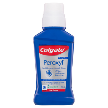 Colgate Peroxyl Oral Cleanser Alcohol Free Mint Flavour 236mL