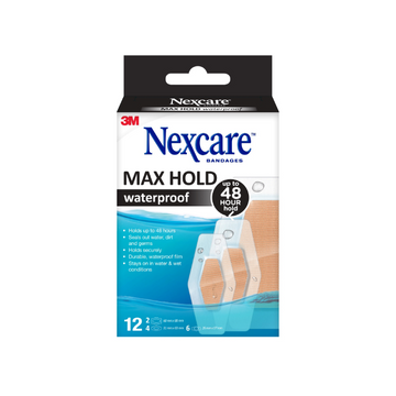 Nexcare Waterproof Max Hold Assorted 12 Pk
