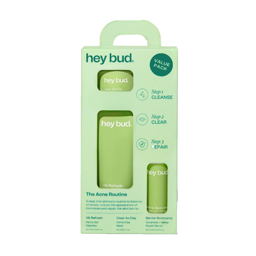 Hey Bud The Acne Routine: Trial Kit 3 Piece Set