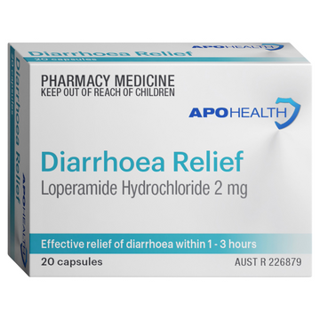 APO HEALTH Diarrhoea Relief 2mg Blister Pack 20 Capsules