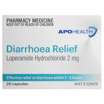 APO HEALTH Diarrhoea Relief 2mg Blister Pack 20 Capsules