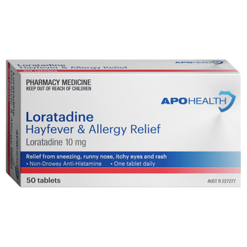 APO HEALTH Loratadine Loratadine Hayfever Allergy Relief Blister Pack 50 Tablets