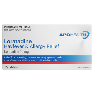 APO HEALTH Loratadine Loratadine Hayfever Allergy Relief Blister Pack 10 Tablets