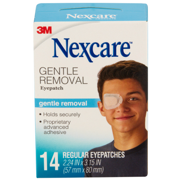 NEXCARE Sensitive Skin Eye Patch Regular 80mm x 50mm 14 Pack