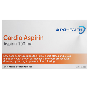 APO HEALTH Cardio Aspirin 100mg Blister Pack 84 Tablets