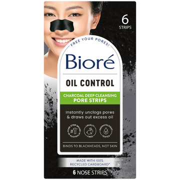 Biore Charcoal Deep Cleansing Pore Strips 6 Pack