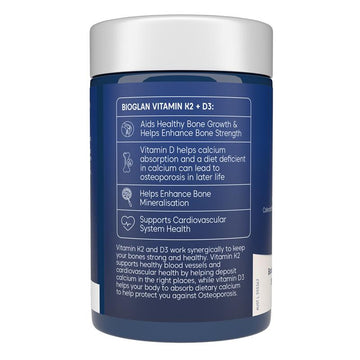Bioglan Vitamin K2 + D3 60 tablets