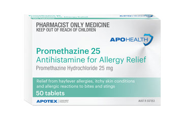APO HEALTH Promethazine 25mg Blister Pack 50 Tablets