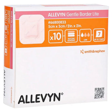 Allevyn Gentle Border Lite Dressing 5cm x 5cm 1 Each
