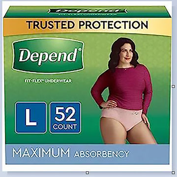 Depend Wmn Underwear Lge 8Pk