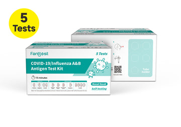 Fanttest Covid-19/Influenza A & B Antigen Test Kit 1/5 Test