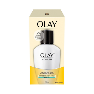 Olay Complete UV Protect Moisturiser Lotion Sensitive Skin SPF15 150mL