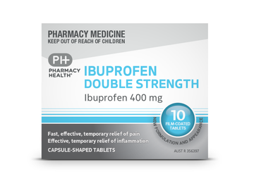 PHARMACY HEALTH Ibuprofen Double Strength 400mg 30 Tablets