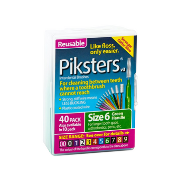 Piksters Size 6 Green 40Pk