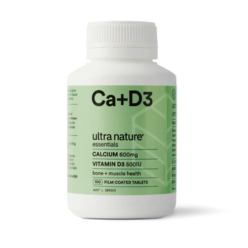 ULTRA NATURE Essentials Calcium + Vitamin D3 100 Tablets