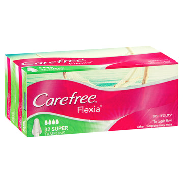 Carefree Tampon Flexia Super 32Pk