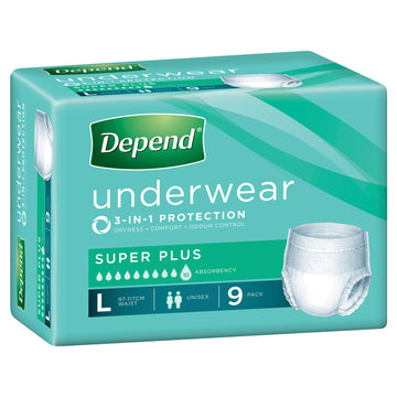Depend Adult Underwear Lge 9Pk