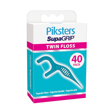 Piksters Supagrips Floss Picks Twin | 40 Pack