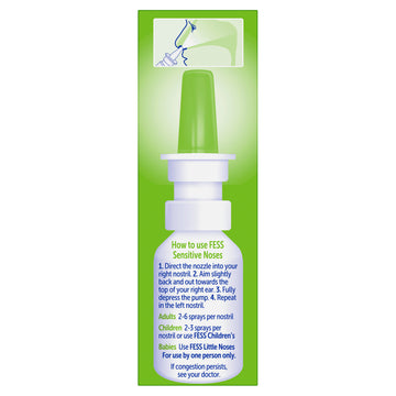 Fess Seawater Nasal Sensitive Blocked Nose Sinusitis Decongestant Spray 30mL