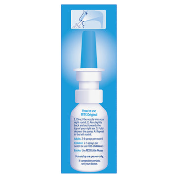 Fess Spray Nasal Saline Spray Mist Relieves Allergies Sinus Decongestant 75mL