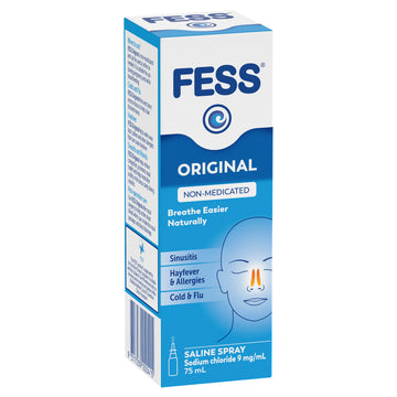 Fess Spray Nasal Saline Spray Mist Relieves Allergies Sinus Decongestant 75mL