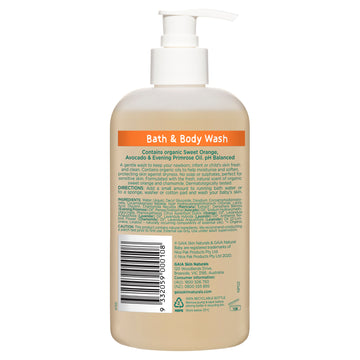 Gaia Natural Baby Organic Bath & Body Wash 500mL Sensitive Skin Care Liquid Soap
