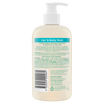 Gaia Natural Organic Baby Hair & Body Wash 500mL For Sensitive Skin Liquid Soap