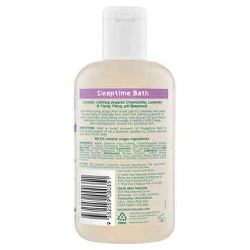 Gaia Natural Organic Baby Sleeptime Bath Lavender & Ylang Ylang 250mL Body Wash