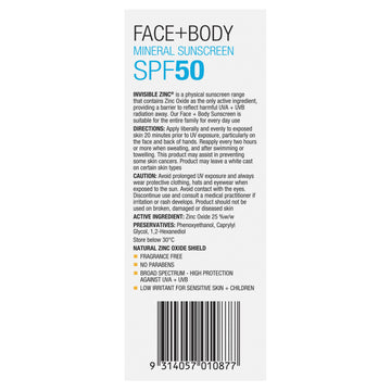 Inv Zinc Face & Body Spf50+ Ltn 75G