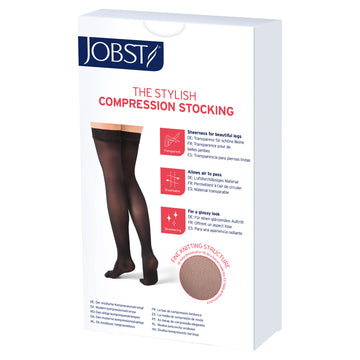 Jobst U/S Khi Blk Stocking Lge