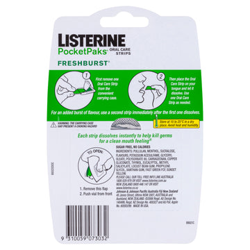 Listerine Pocket Fresh Strip 72Pk