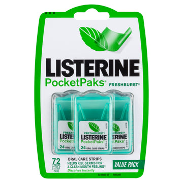 Listerine Pocket Fresh Strip 72Pk