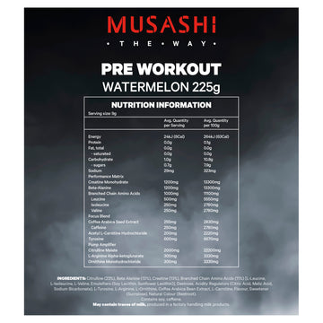Musashi Pre W/Out W/Mel 225G