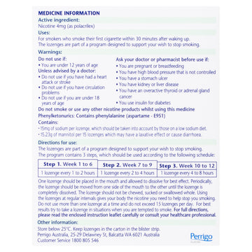 Nicotinell Peprmint 4Mg 72 Lozenges