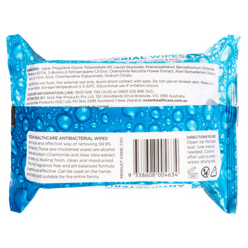 Ocean A/Bact Wipes 30 Pk