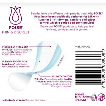 Poise Discreet Xtra Pad 12Pk