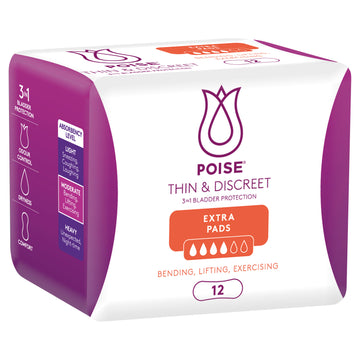 Poise Discreet Xtra Pad 12Pk