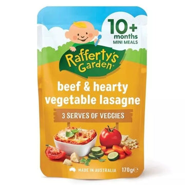Rafferty's Garden Beef Hearty & Vegetable Lasagne 170g 10+ Months Baby Mini Meal
