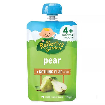 Rafferty's Garden Pear 120g 4+ Months Baby Fruit Puree Soft Smooth Feeding Food