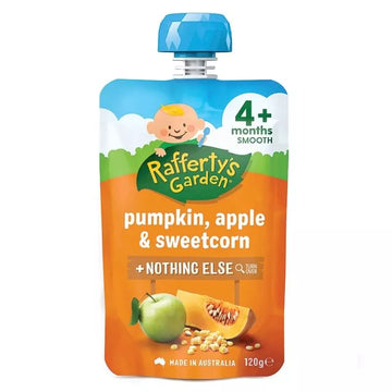 Rafferty's Garden Pumpkin Apple & Sweetcorn 120g 4+ Months Baby Smooth Puree