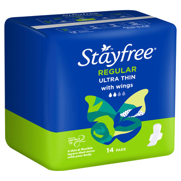 Stayfree Pad U/Thin Reg Wing 14Pk