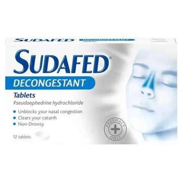 PHARMACY HEALTH Decongestant (Pseudoephedrine) 12 Tablets