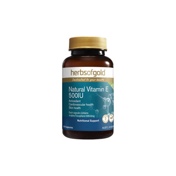 Herbs of Gold Natural Vitamin E 500IU 50 Capsule
