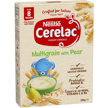 Nestlé Cerelac Multigrain With Pear Cereal 200g 8 Months Stage 3 Infant Porridge