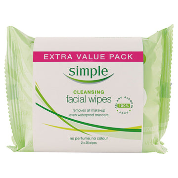 Simple Facial Wipes Twin Pk