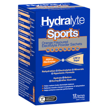 Hydralyte Sports Pwdr Org 12Sch
