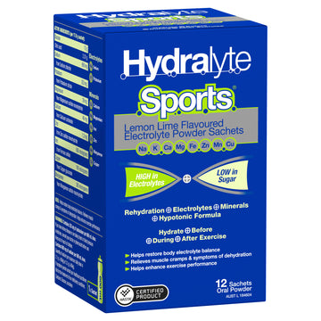 Hydralyte Sports Pwdr Lmn/Lime 12Sch