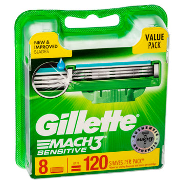 Gillette Mach 3 Turbo Razor Sens 8Pk