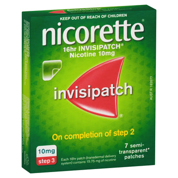 Nicorette Invis Step Patch 10Mg 7Pk