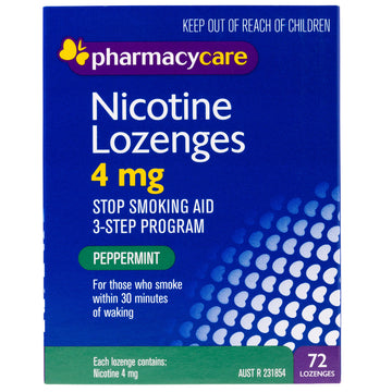 Phcy Care Nicotine 4Mg 72 Lozenges